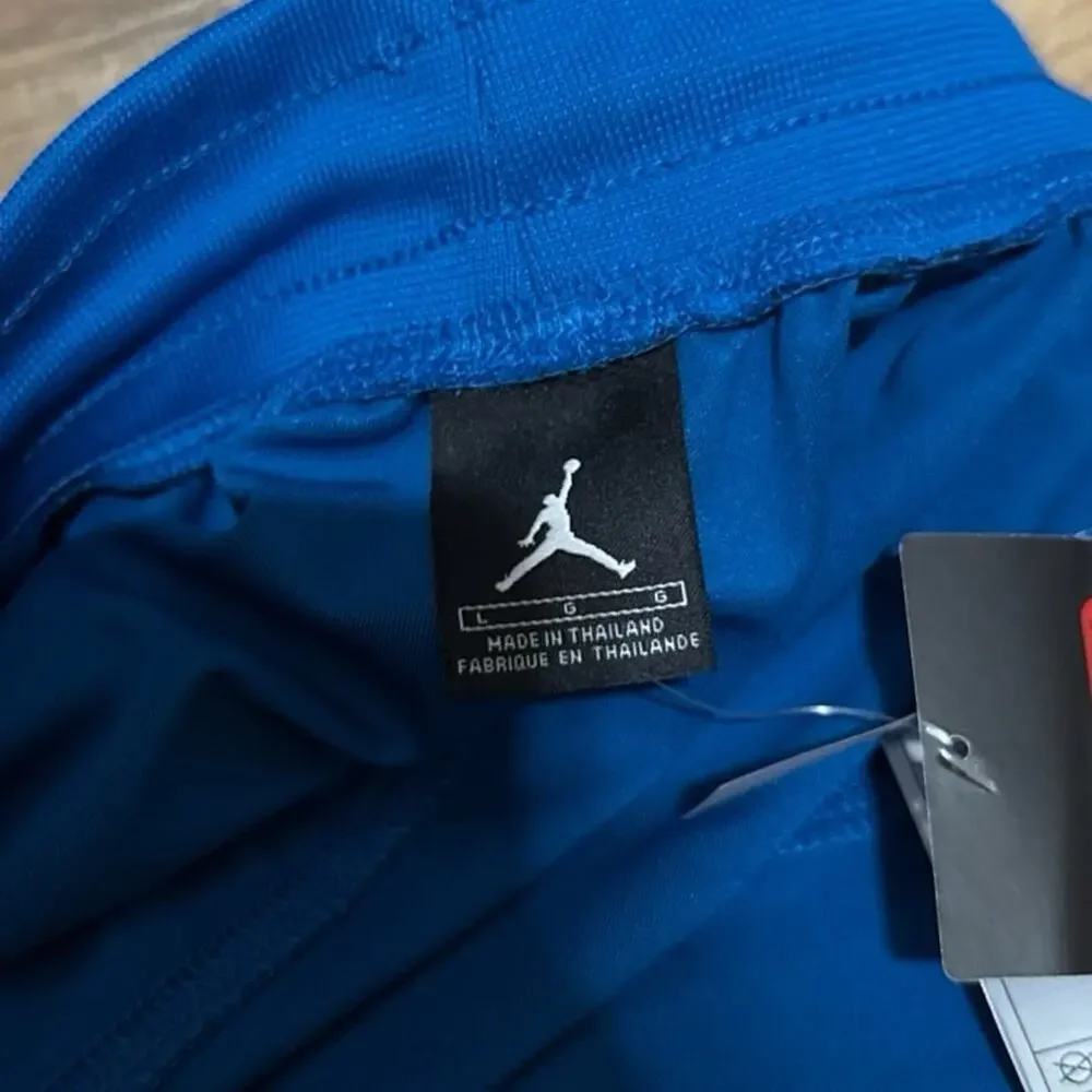 2005 Air Jordan Shiny Silky Dazzle Basketball Dri-Fit Blue White Shorts